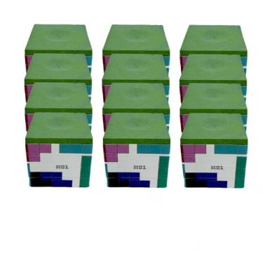 Imagem de THXLCON Giz de taco de bilhar feito à mão na Finlândia (clube, verde, 12 peças)