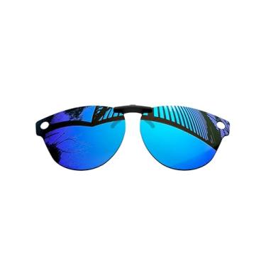 Imagem de MYCOURAG Lentes polarizadas com proteção UV para óculos de sol Ray-Ban Meta Headliner RW4009-50 – Azul gelo espelhado revestido polarizado