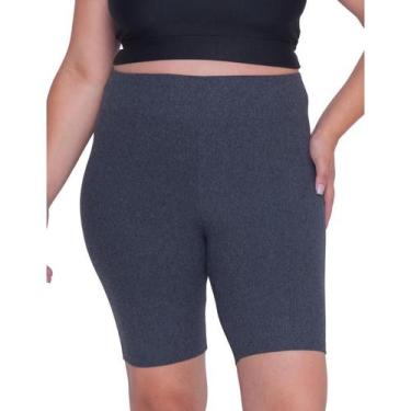 Imagem de Bermuda Fitness Cotton Plus Size Cinza Academia - Conceitual Store, CI