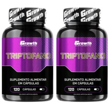 Imagem de Triptofano 120 Cápsulas Growth Supplements Kit 2 Potes