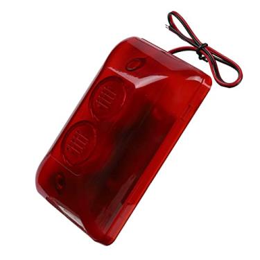Imagem de Generic Sirene Estroboscópica Com Fio Vermelho de 15 W Luz Piscante de Alarme Sonoro para Segurança do Hotel Em Casa 4,8 X 3,0 X 1,4 pol.