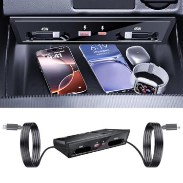 Imagem de Estação de ancoragem USB de carro para Honda Civic 2022 2023 2024 2025 2026, Acura Integra 2023-2026 Tipo-C carregador rápido interior automotivo acessórios de console central isqueiro adaptador de