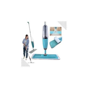 Imagem de Mop Spray com Reservatório, 380ml, Microfibra, Polipropileno e Aço Inox, 129cm, Vermelho e Cinza, Refil 40x13cm