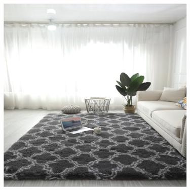 Imagem de SPXMQSS Tapete para quarto, tapetes ultra macios para sala de estar com forro antiderrapante tapetes laváveis, tapete peludo para quarto, sala de estar, quarto, dormitório, quarto de crianças