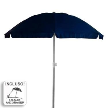 Imagem de Guarda-Sol Premium Zaka Alumínio 2.0 metros Marinho Reforçado
