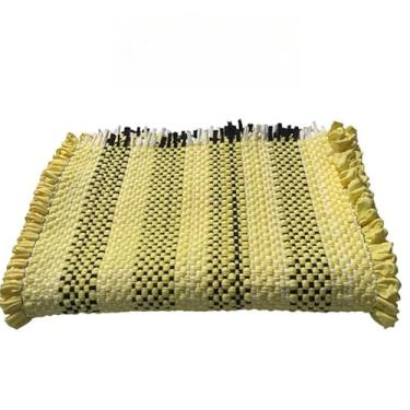 Imagem de Jogo de Tapete Cozinha Kit 3 Peças 2 Tapetes 1 Passadeira(Amarelo)