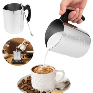 Imagem de Tcwhniev Panela de derretimento de cera de vela de 900 ml, panela de derretimento de chocolate de aço inoxidável com colher de agitação, jarro para fazer velas com cabo resistente ao calor