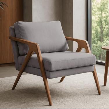 Imagem de Poltrona de Madeira Maciça Mona – Estilo Moderno + Confortável