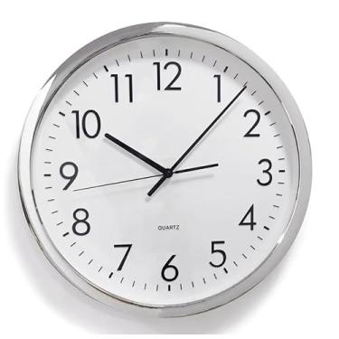 Imagem de Relógio de Parede Prateado Quartz Decorativo 40x40cm