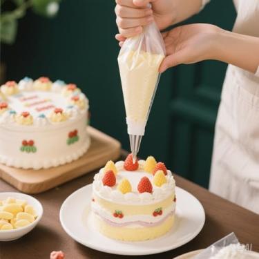 Imagem de Saco de confeitar de silicone, sacos de confeitar, 30,5 cm, TPU semitransparente de grau alimentício essencial para decorações de panificação