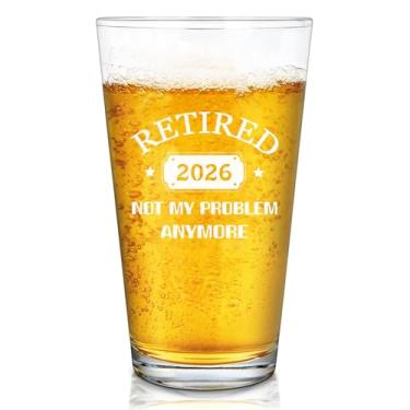 Imagem de Futtumy Presentes de aposentadoria para homens, aposentados 2026 Not My Problem Anymore copo de cerveja, presentes engraçados aposentados para chefe colega de trabalho marido professor amigos pai avô