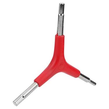 Imagem de Generic Conjunto de Chave Sextavada de Três Vias Cromada Portátil para Reparo de Bicicletas, Kit de Ferramentas de Aço de para Ciclistas