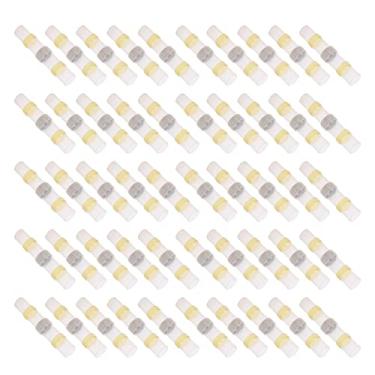 Imagem de Ymiko Conectores do Fio do Selo da Solda Psiquiatra Calor de 50 Pces, Jogo Quente Impermeável Terminais Derretimento para Reparos Elétricos (SST-S41 (amarelo))