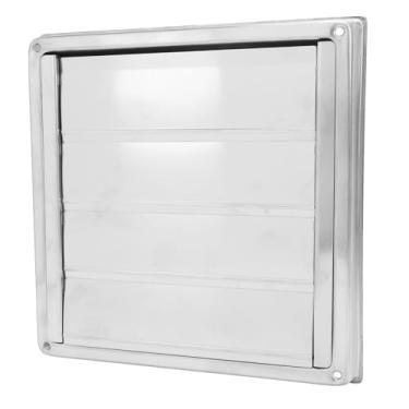 Imagem de Ymiko Tampa Quadrada de Ventilação do Secador de 4 Polegadas, Duto de Parede Externa de Aço Inoxidável Com Proteção de Malha para Ventilação Externa, Evita Chuva, Neve, e Pássaros