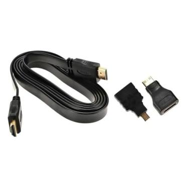Imagem de ZEZEFUFU Cabo HDMI macio para mini e micro adaptador kit conjunto para tablet Android PC, Plug and Play