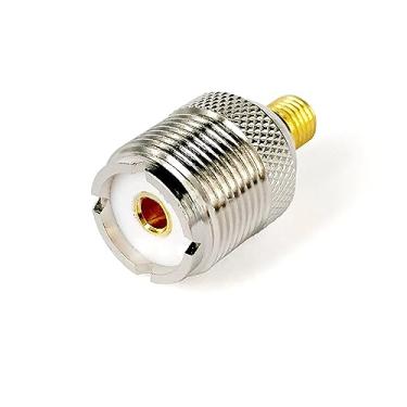 Imagem de UHF SO239 fêmea para conector M6 liso RF coaxial antena de rádio adaptador conector para Motorola GP328 GP88