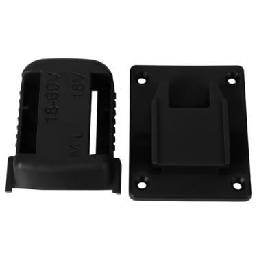 Imagem de Dispositivo de fixação de bateria Suporte de montagem seguro universal para ferramentas elétricas de 18V 20V e baterias de lítio Preto Vermelho Amarelo ABS+PC Tamanho compacto (Preta)