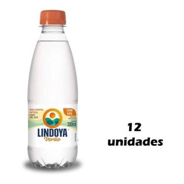 Imagem de Água Mineral Lindoya C Gás 300ml Kit 12, Água Water Aguas mineral pura