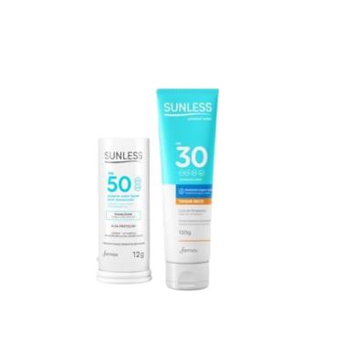 Imagem de kit Protetor Solar Facial Bastão Translúcido + Protetor Solar Corporal FPS 30 120g