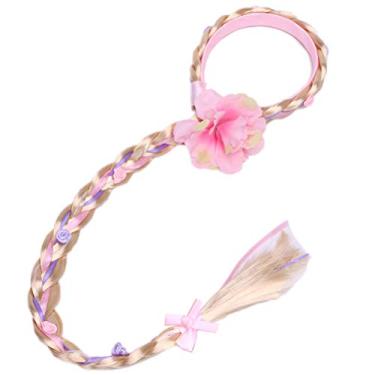Imagem de Dioche Tiaras de Princesa para Meninas, Cabelo Tecido à Mão Com Detalhes Requintados, Estilo Moderno, Fácil de Usar, Acessórios Infantis Adoráveis (flores rosa)
