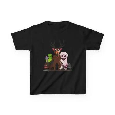 Imagem de Camiseta Infantil Jogo Cervo Coruja Alienígena 99 Noites Na Floresta A