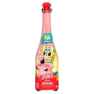 Imagem de Bob Esponja Spunch Espumante sem Álcool, Bebida Gaseificada, Garrafa 750ml
