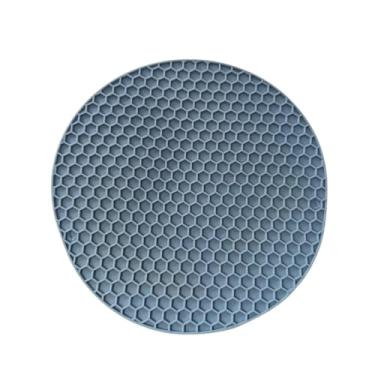 Imagem de Descansos Panela Silicone Resistente 17cm Protetor Antiaderente para Mesa e Cooktop, Ideal para Cozinheiros e Famílias(KIT 8 AZUL)