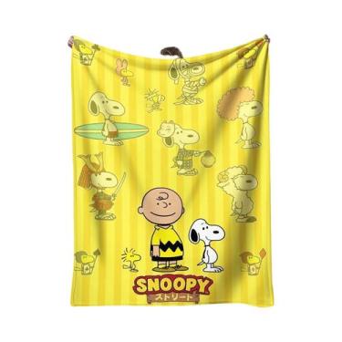 Imagem de Cobertor De Pelúcia Quente E Macio Com Estampa Do Snoopy Para Crianças