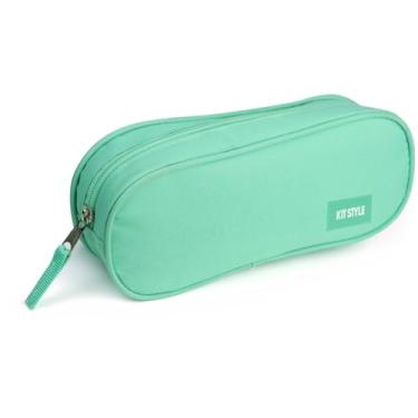 Imagem de Estojo Escolar KIT Candy – Retangular, Compartimento Unico, Cores Sortidas e Zíper Reforçado - Ideal para Canetas, Lapis e Material Escolar.