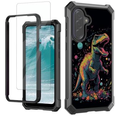 Imagem de Capa para celular Samsung Galaxy A17 5G/A26 5G de 6,7 polegadas 2025 com protetor de tela de vidro temperado, mulheres e homens, camada dupla de TPU (poliuretano termoplástico), capa protetora