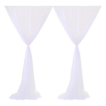 Imagem de Generic Cortinas de Malha para Festa de Casamento Elegantes para Drapeados Em Romântico, Cortina de Fundo para Cena de Casamento, Fibra de Poliéster Macia na Cor Preta 1,5 X (Gen