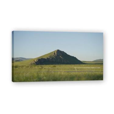 Imagem de Pilhas salientes de rochas, foto real, cidade, mar, neve, vale, rio, nascer do sol, impressão em tela para decoração de casa emoldurada 30 x 54 cm