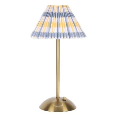 Imagem de fosa Abajur Sem Fio, Abajur Artístico Elegante Plissado, 3 Modos de Cor Touch Dimming 1200mAh Recarregável, Com Luz LED, para Quarto, Sala de Estar, Estudo, Escritório, Dormitório (Estilo 3)