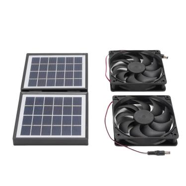 Imagem de Mingzhe Kit de Exaustor Solar, Ventilação Poderosa, Resfriamento para Espaços Ao Ar Livre (Preta)