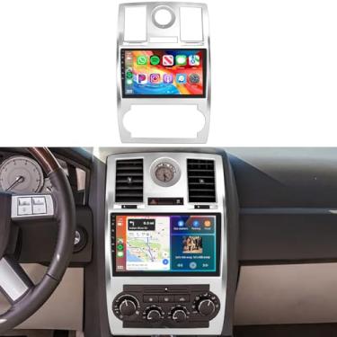 Imagem de 2 GB + 64 GB para Chrysler 300 2005 2006 2007 2008 2009 2010 rádio estéreo para carro, tela sensível ao toque IPS de 23 cm, sem fio, Carplay/Android Auto DSP WiFi, GPS, Android 15 FM/RDS SWC