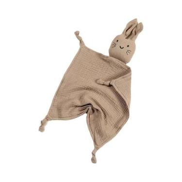 Imagem de Cobertor De Algodão Muslin Em Forma De Coelho Cartoon Para Bebês 30x30