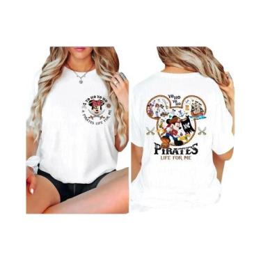 Imagem de Camiseta Família Mickey Amigos Disney Piratas Yo Ho a Pirate's Life Pa