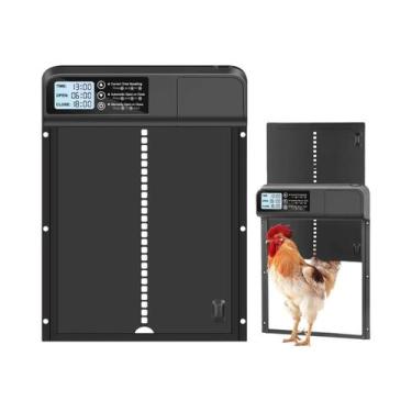 Imagem de Porta Automática Para Galinheiro À Prova d'Água Em Alumínio Com Tempor
