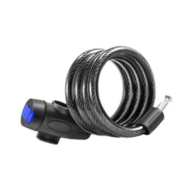 Imagem de simhoa Cadeado de cabo multifuncional para ciclismo de 1,2 m, com 2 chaves, para porta, cerca e outros acessórios.
