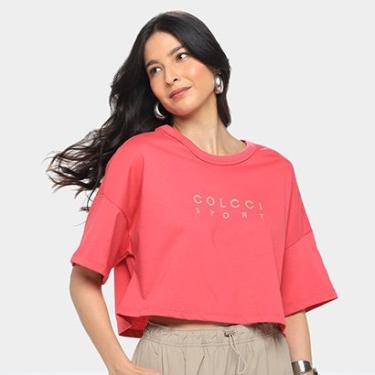 Imagem de Camiseta Colcci Cropped Feminina-Feminino