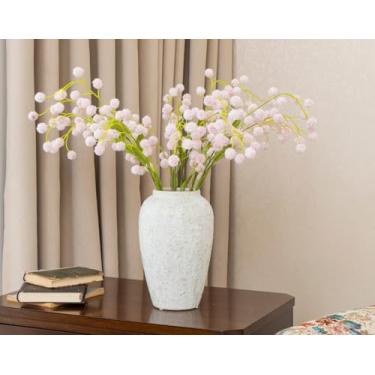 Imagem de 6 peças de flores artificiais de seda sintética de toque real para vaso - 72 cm, hastes de crisântemos artificiais rosa para buquê de mesa, arranjos florais de casamento, enchimentos de vasos