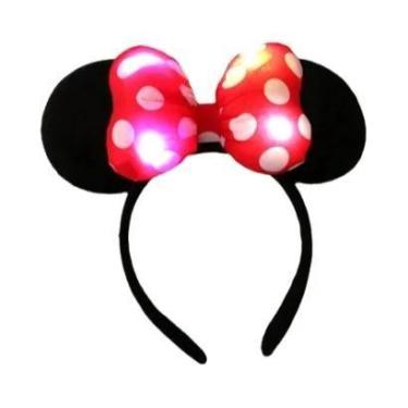 Imagem de Minnie arco bandana mickey mouse bolinhas arco dy preto orelha bandana