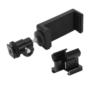Imagem de Generic Suporte Universal de Telefone Em Liga de Alumínio Durável para TX TQi Suporte de Telefone Transmissor Ajustável para E RUSTLER T E Maxx Controle Remoto (Preto)