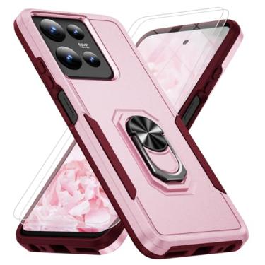 Imagem de Capa para Moto G 5G 2025 [não serve para Power/Stylus] [proteção contra quedas de grau militar de 3,5 m], capa Motorola G 5G 2025 com 2 películas de vidro temperado, capa à prova de choque para Moto G