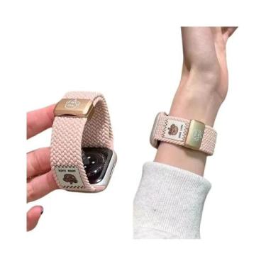 Imagem de Pulseira De Nylon Trançada Com Fecho Magnético Para Apple Watch iWatch