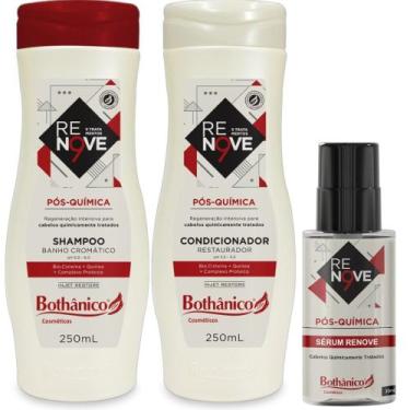 Imagem de Kit Pós Química Renove Shampoo + Condicionador 250ml + Sérum 30ml Both