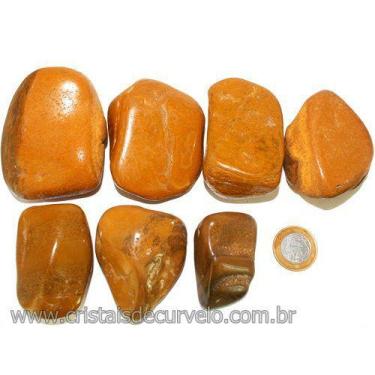 Imagem de 01 kg Massageador de Seixo Jaspe Amarelo - Pedras Naturais para Massag