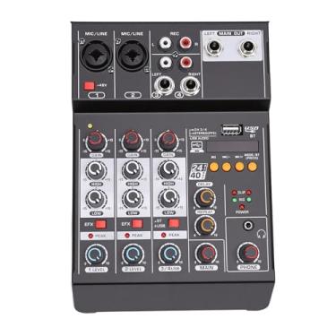 Imagem de VBESTLIFE Placa Misturadora de áudio de 4 Canais, Console de Mistura de Placa de Som Com Alimentação Digital Usb Bluetooth 48v, para Pc, Misturador de Dj para Podcasting