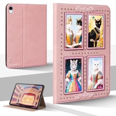 Imagem de Une Diffe Capa para tablet para iPad (A16) 11ª geração, 11 polegadas, 2025, iPad 10ª geração 10,9 polegadas 2022, estilo vintage, estética feminina e feminina, capa protetora inteligente, hibernar