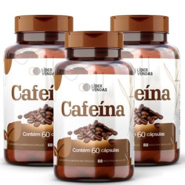Imagem de Cafeína Pura 1000mg (1g) - Suplemento Termogênico com 60 Cápsulas - Mais Energia, Foco e Performance Esportiva - Auxilia no Alerta Mental e Resistência Física - Pré-Treino de Alta Pureza - 3 potes